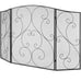 Chantilly 3-Piece Fireplace Screen with Iron Mesh Spark Guard