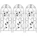 Evangeline Iron Plant Climbing Racks. 2 Designs. 3 pcs. Black 40x100 cm Iron