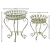 Pair of Andria Plant Stands - Antique Green