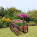 Kalli Wooden  Flower Cart w/ 4 Wheels