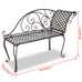 Cosenza Retro Wrought Iron Love Seat/Chaise