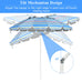 Vivi Beach Umbrella/Sun Shade w/Cup Holder & Carry Bag --- 3 Design Colours