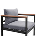 Eliana 4 Seater Outdoor Aluminium & Eucalyptus Wood Lounge Set