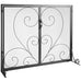 Chantilly 3-Piece Fireplace Screen with Iron Mesh Spark Guard