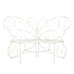 French Butterfly Wrought Iron Garden Bench