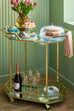 Fuego Metal & Glass Bar Cart
