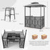 Allegra 3-Piece Patio Bar Set w/Soft Top Canopy/Gazebo