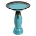 Nobsh Teal Ceramic Bird Bath