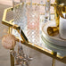 Fuego Metal & Glass Bar Cart