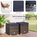 Pair of Lourmarin Rattan Ottomans/Storage Box