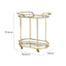Fuego Metal & Glass Bar Cart