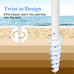 Vivi Beach Umbrella/Sun Shade w/Cup Holder & Carry Bag --- 3 Design Colours