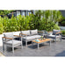 Eliana 4 Seater Outdoor Aluminium & Eucalyptus Wood Lounge Set