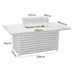 Agni Rectangular Gas Fire Pit Table – White