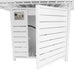 Agni Rectangular Gas Fire Pit Table – White