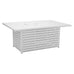 Agni Rectangular Gas Fire Pit Table – White
