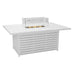 Agni Rectangular Gas Fire Pit Table – White