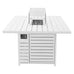 Agni Rectangular Gas Fire Pit Table – White