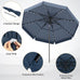 San Marco 3M Patio Umbrella with 3-Tier Vented Top & 8 Ribs