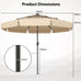 San Marco 3M Patio Umbrella with 3-Tier Vented Top & 8 Ribs
