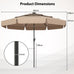 San Marco 3M Patio Umbrella with 3-Tier Vented Top & 8 Ribs