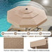 San Marco 3M Patio Umbrella with 3-Tier Vented Top & 8 Ribs