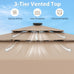 San Marco 3M Patio Umbrella with 3-Tier Vented Top & 8 Ribs