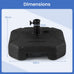 Round & Square Resin Umbrella Bases w/Lockable Wheels