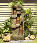 Klayoh 1.43m Cascading Water Wall with Plants