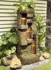 Klayoh 1.43m Cascading Water Wall with Plants