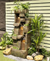 Klayoh 1.43m Cascading Water Wall with Plants