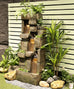 Klayoh 1.43m Cascading Water Wall with Plants