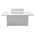 Agni Rectangular Gas Fire Pit Table – White