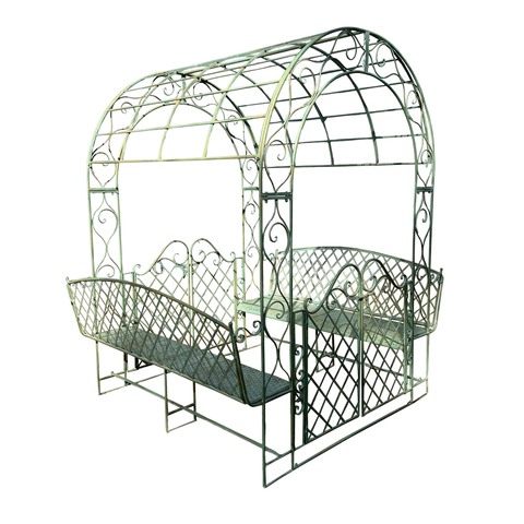 Circe Gazebo with Gates and Bench Seats