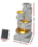 Minerva Solar 4-Tier Rustic LED Light Water Feature