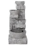 Minerva Solar 4-Tier Rustic LED Light Water Feature