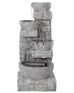 Minerva Solar 4-Tier Rustic LED Light Water Feature