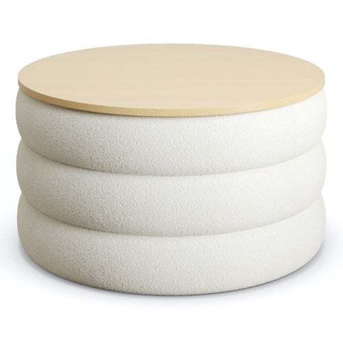 Circa Round Storage Ottoman/Coffee Table