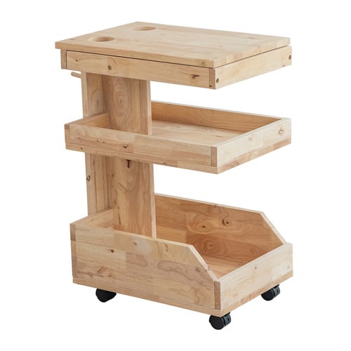 Aiko Rubberwood Trolley