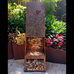 Gaetano Steel Chiminea Fire Pit w/Built in Log Rack