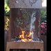 Gaetano Steel Chiminea Fire Pit w/Built in Log Rack