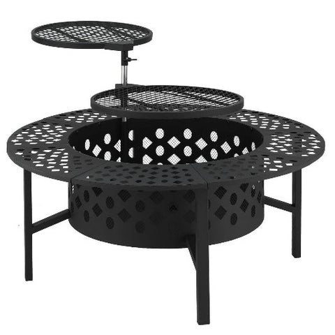 Falda BBQ/Charcoal Smoker, Portable Mesh Firepit & Fireplace