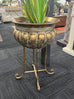 Zoey Burnished Standing Metal Planter