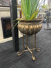 Zoey Burnished Standing Metal Planter