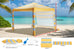 Fiesta Beach Cabana Shelter UV50 with Side Wall