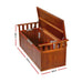 Revere Outdoor Storage Bench Box 129cm. Natural Finish