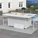 Agni Rectangular Gas Fire Pit Table – White
