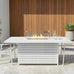Agni Rectangular Gas Fire Pit Table – White