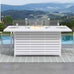 Agni Rectangular Gas Fire Pit Table – White