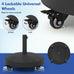 Round & Square Resin Umbrella Bases w/Lockable Wheels
